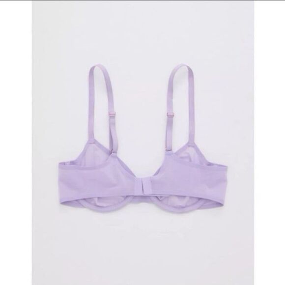 Aerie Smoothez Mesh Full Coverage Unlined Bra 34B Lavender Purple - Picture 2 of 10